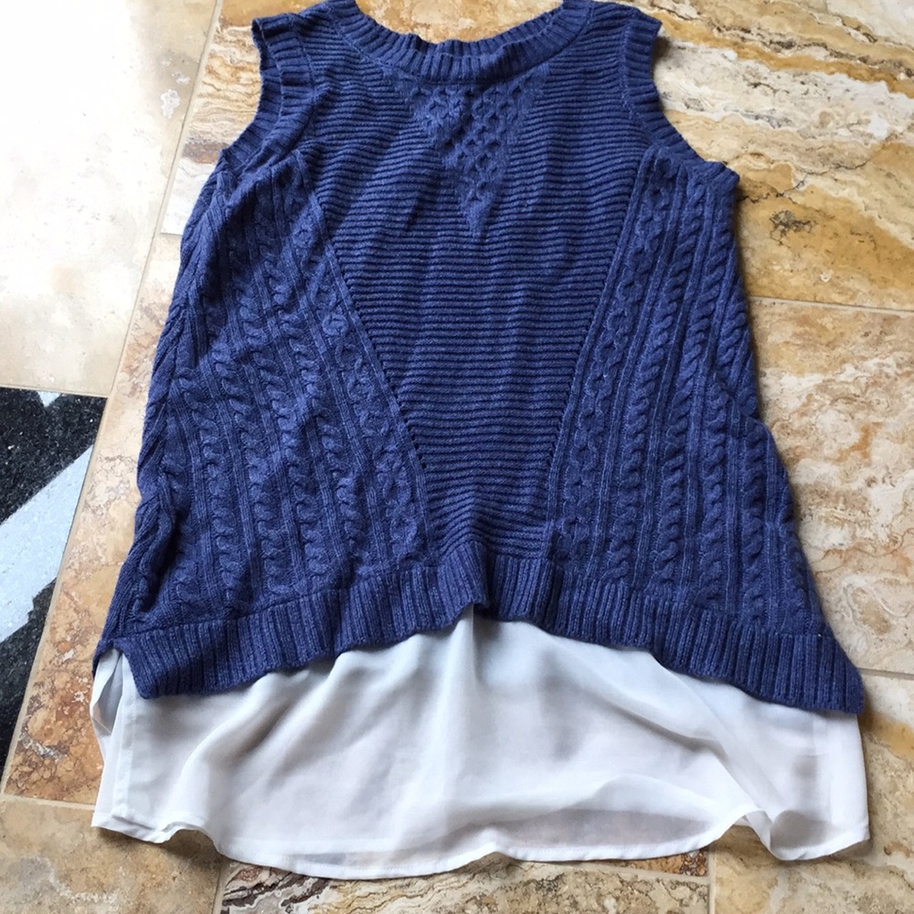 Anthropologie Moth sleeveless sweater tunic/denimB